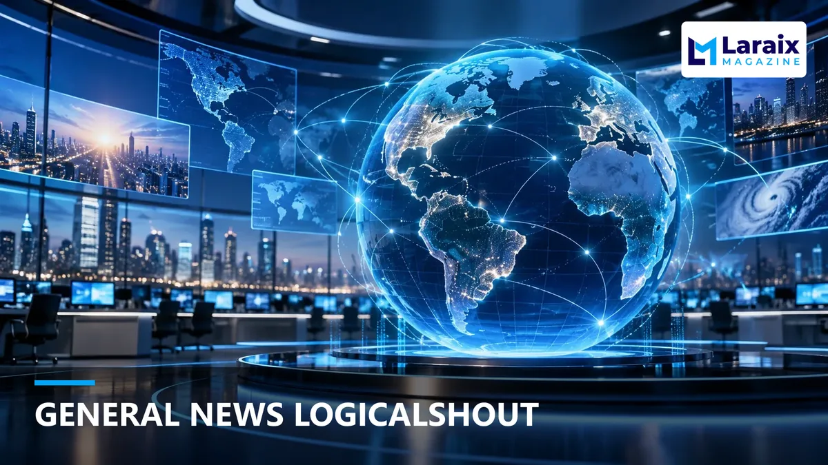 Featured image for general news logicalshout with a digital news background and modern technology elements.